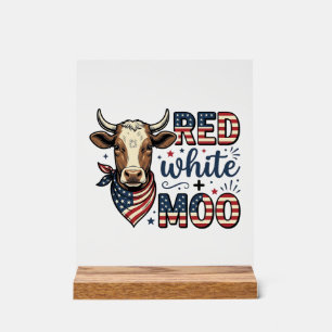 Vache Patriotique Rouge Blanc Moo Chemise 4 Juille