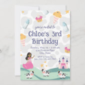 Vache princesse Invitation d'anniversaire (Devant)