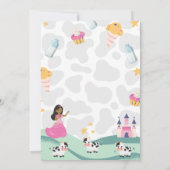 Vache princesse Invitation d'anniversaire (Dos)