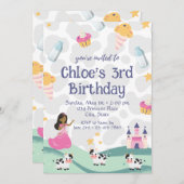 Vache princesse Invitation d'anniversaire (Devant / Derrière)