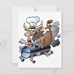 Vache Qui Fait Une Invitation Au BBQ