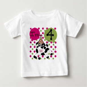 Vache rose 4e Anniversaire Tshirts et cadeaux
