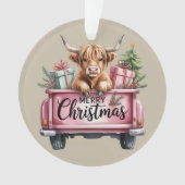 Vache rose des Highlands Noël Fille Fluffy Vache D (devant)