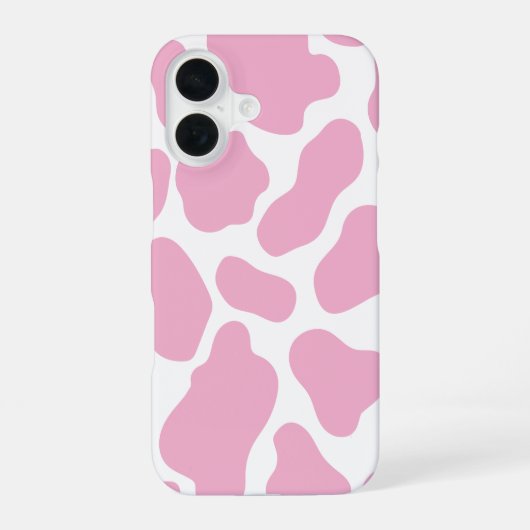 Vache rose et blanche Imprimer iPhone 16 Coque (Verso)
