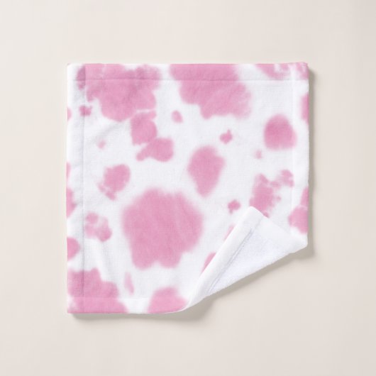 Vache rose mignonne Imprimer Rodéo Occidental (Gant de toilette)