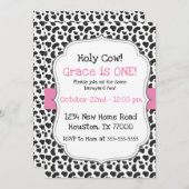 Vache rose Saint Je suis une première invitation a (Devant / Derrière)