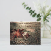 Vache Rustique Pays drôle Carte de déplacement de (Debout devant)