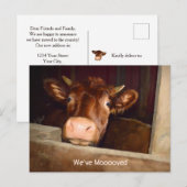 Vache Rustique Pays Grange Funny Farm Carte de dép (Devant / Derrière)