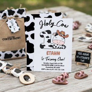 Vache sacrée, j'ai un an Invitation pour la fête d