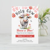 Vache Sainte 3e Invitation fille anniversaire (Debout devant)