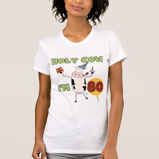 Vache sainte je suis 80 T-shirts et cadeaux (Devant)