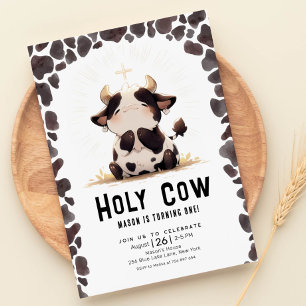 Vache sainte Je suis un anniversaire Invitation