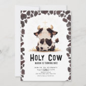 Vache sainte Je suis un anniversaire Invitation (Devant)