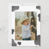 Vache sainte Je suis un Invitation d'anniversaire, (Dos)