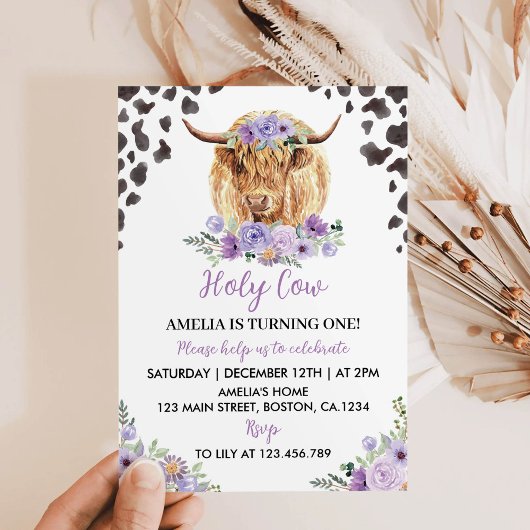 Vache sainte Je suis une fille première invitation