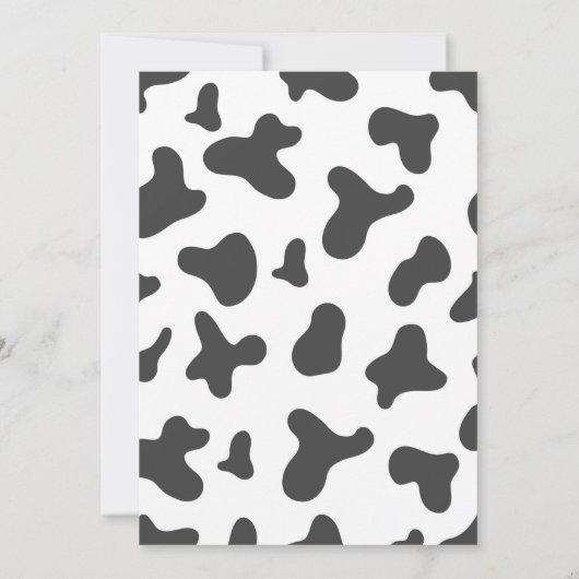 Vache sainte Je suis une invitation d'anniversaire (Dos)