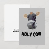 VACHE SAINTE, Vache Carte de remerciements (Devant / Derrière)