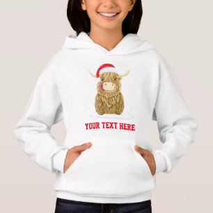 Vache Scottish Highland personnalisée dans la neig