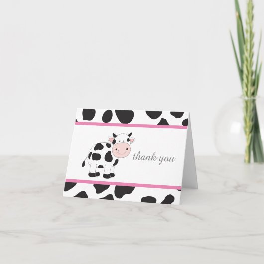 Vache Toutes Les Occasions Merci Cartes De Notes (Devant)