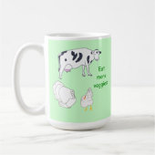 Vache Turquie poulet Mange plus de tasses Légumes (Gauche)