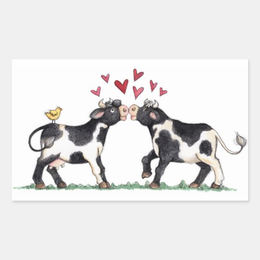 Vaches à baiser - Stickers (Devant)