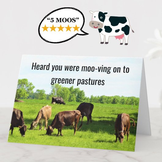 Vaches amusantes Bonne carte de retraite