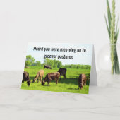 Vaches amusantes Bonne carte de retraite (Devant)