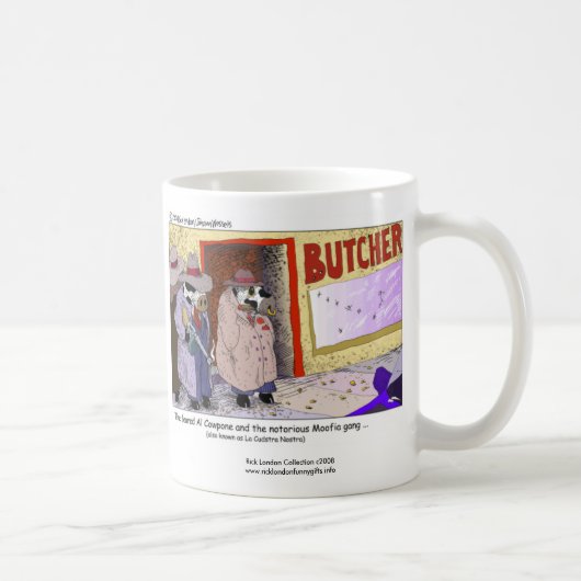 Vaches amusantes : Vache Mafia Al Cowpone Café Mug (Droite)