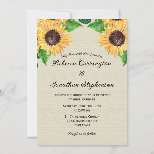 Vaches bissées au soleil : Faire-part de mariage d (Devant)