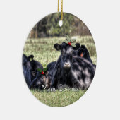 Vaches Black Angus Ornements de Noël (Droite)