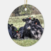 Vaches Black Angus Ornements de Noël (Gauche)