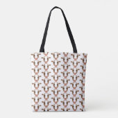 Vaches Brown et blanches avec cornes sur Sac fourr (Dos)