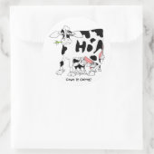 Vaches, ça va ? stickers & autocollants ronds (Sac)