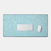 Vaches de coquette bleues délicates (Clavier et souris)