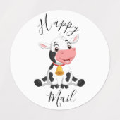 vaches de ferme Happy Mail Étiquettes (Design 2)