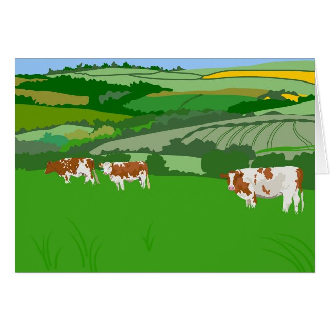 Vaches de pâturage (Devant horizontal)