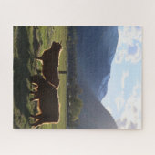 Vaches des Highlands dans le Montana Puzzle (Horizontal)