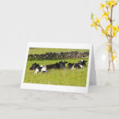 Vaches d'été Carte d'anniversaire (Fleur jaune)