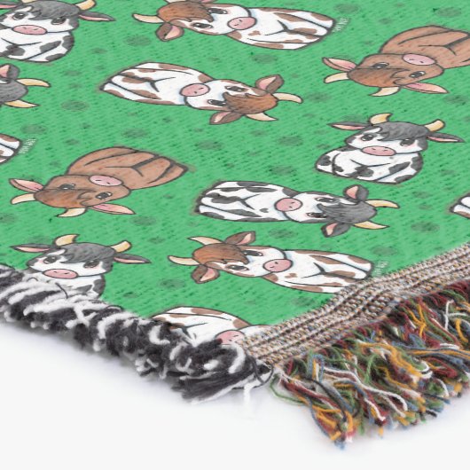 Vaches Ditsy Jeter la couverture (Coin)