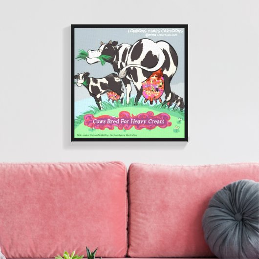 Vaches Épousées Pour Crème Lourde Drôle Impression (Insitu(Salon))