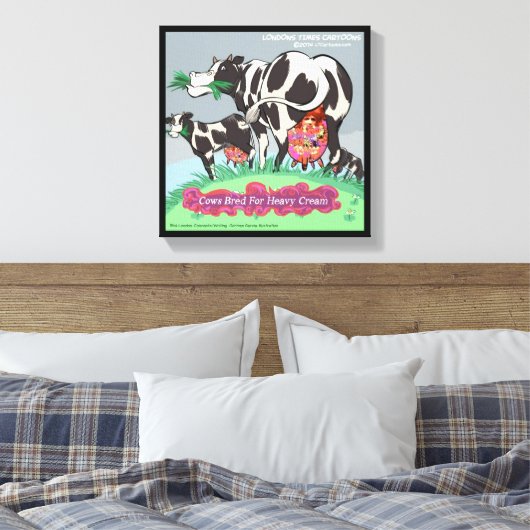 Vaches Épousées Pour Crème Lourde Drôle Impression (Insitu(Chambre))