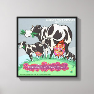 Vaches Épousées Pour Crème Lourde Drôle Impression