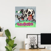 Vaches Épousées Pour Crème Lourde Poster Drôle (Bureau à domicile)