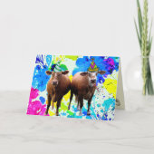Vaches et chats Carte d'anniversaire (Devant)