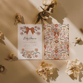 Vaches et fleurs Invitation Baby shower