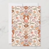 Vaches et fleurs Invitation Baby shower (Dos)