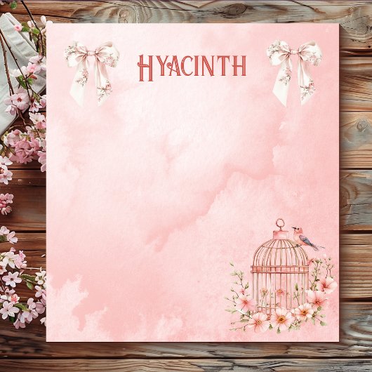 Vaches et oiseaux Coquette rose Petit Bloc-notes