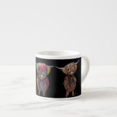 Vaches Highland ' ALL THR ' Espresso Mug (Devant droit)