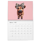 Vaches Highland avec vaches 2025 Calendrier (Feb 2027)