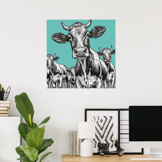 Vaches - Impression art (Bureau à domicile)